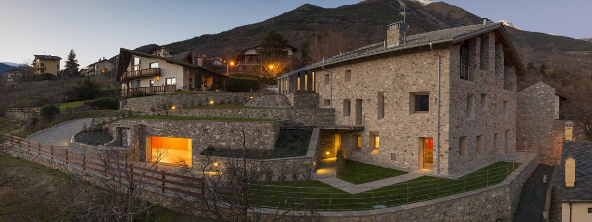 Nice automation at residential complex in Saint Christophe, Valle d'Aosta, Italy