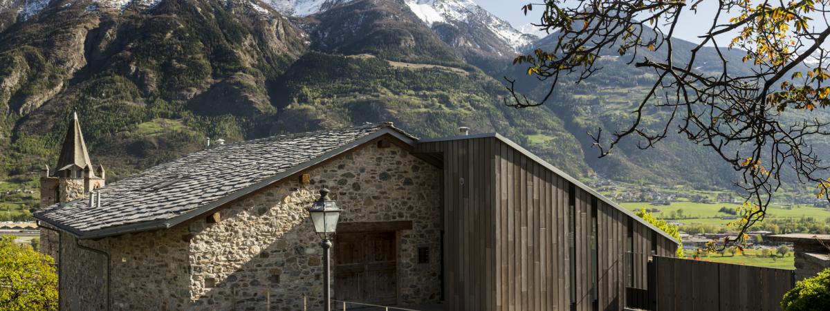 Nice automation at residential complex in Saint Christophe, Valle d'Aosta, Italy